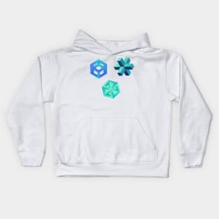 Strange Geometry - Aqua Pack Kids Hoodie